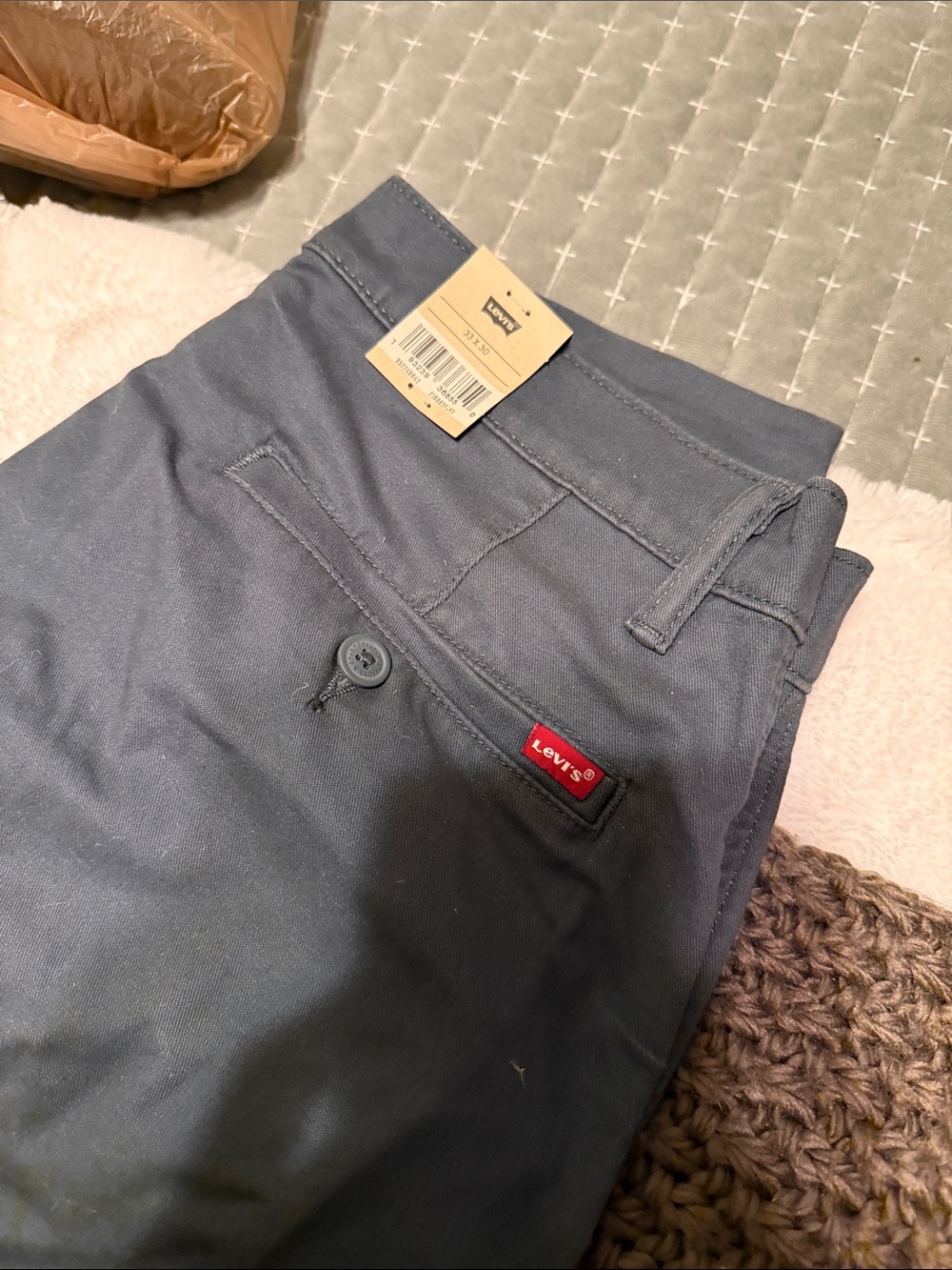 33x30 Levi's Men's Slate Blue Chino Pants